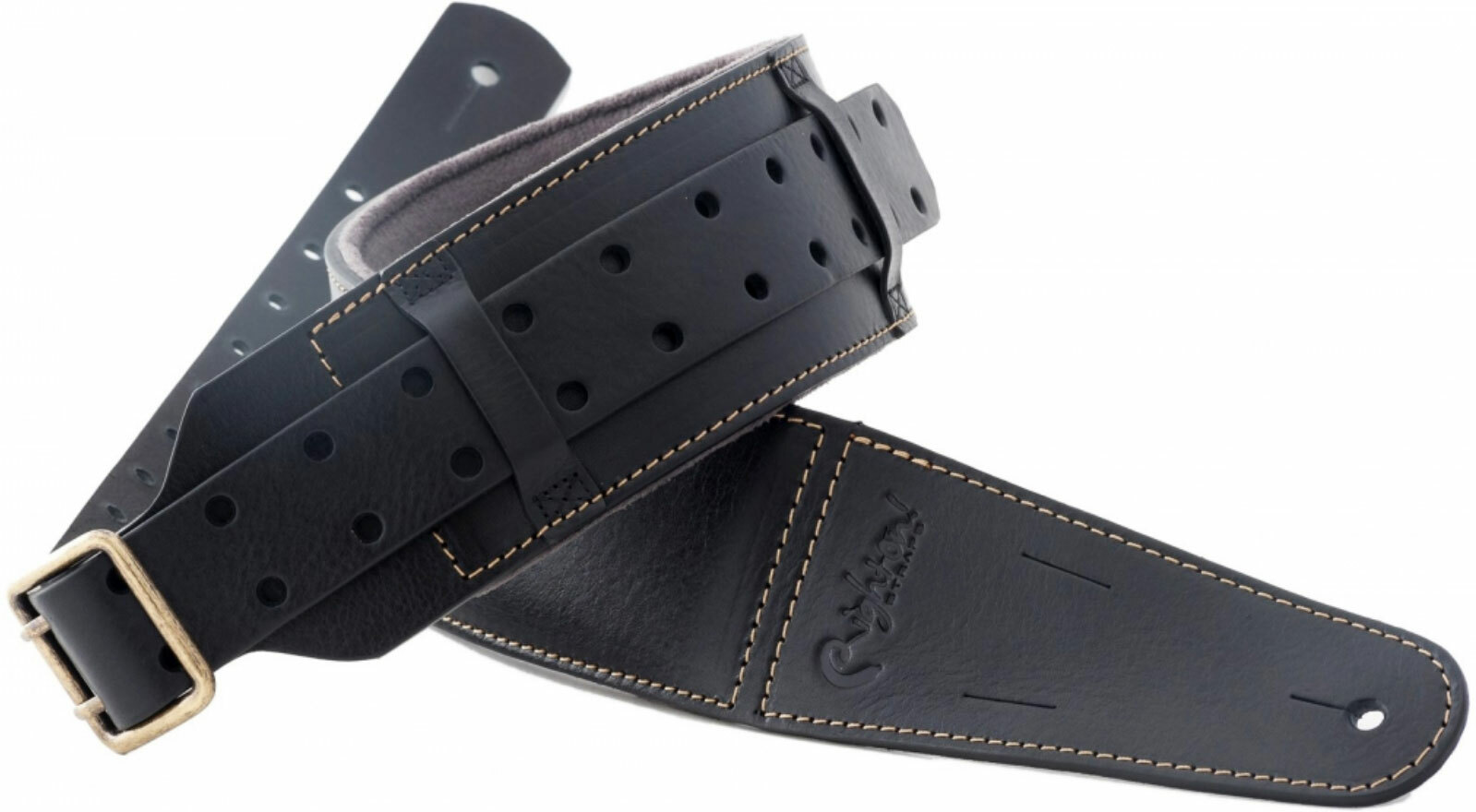 Righton Straps Magic Backbeat Leather Guitar Strap Cuir 2.75inc Black - Guitar strap - Main picture