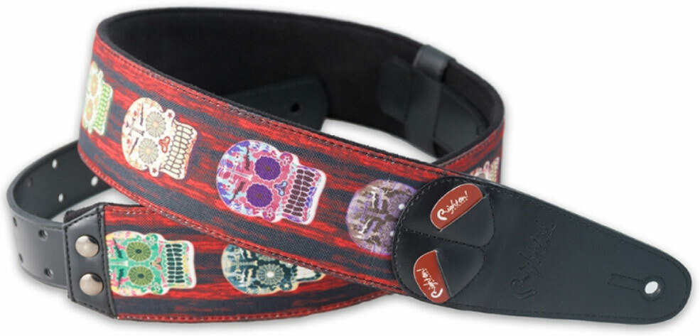 Righton Straps Mojo Strap Skulls Cuir - Guitar strap - Main picture