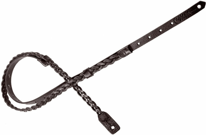 Righton Straps Ukulele Strap Plait Leather Courroie Cuir 0.6inc Black - More stringed instruments accessories - Main picture