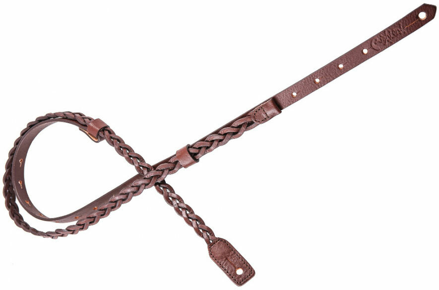 Righton Straps Ukulele Strap Plait Leather Courroie Cuir 0.6inc Brown - More stringed instruments accessories - Main picture