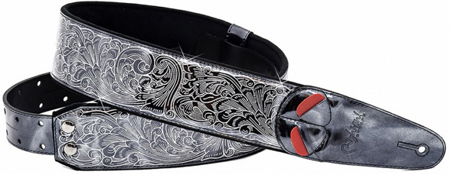 Righton Straps Vegan Mojo Revolver Guitar Strap 2.3inc Titanium - Guitar strap - Main picture