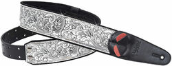 Guitar strap Righton straps Vegan Mojo Revolver Guitar Strap - Silver