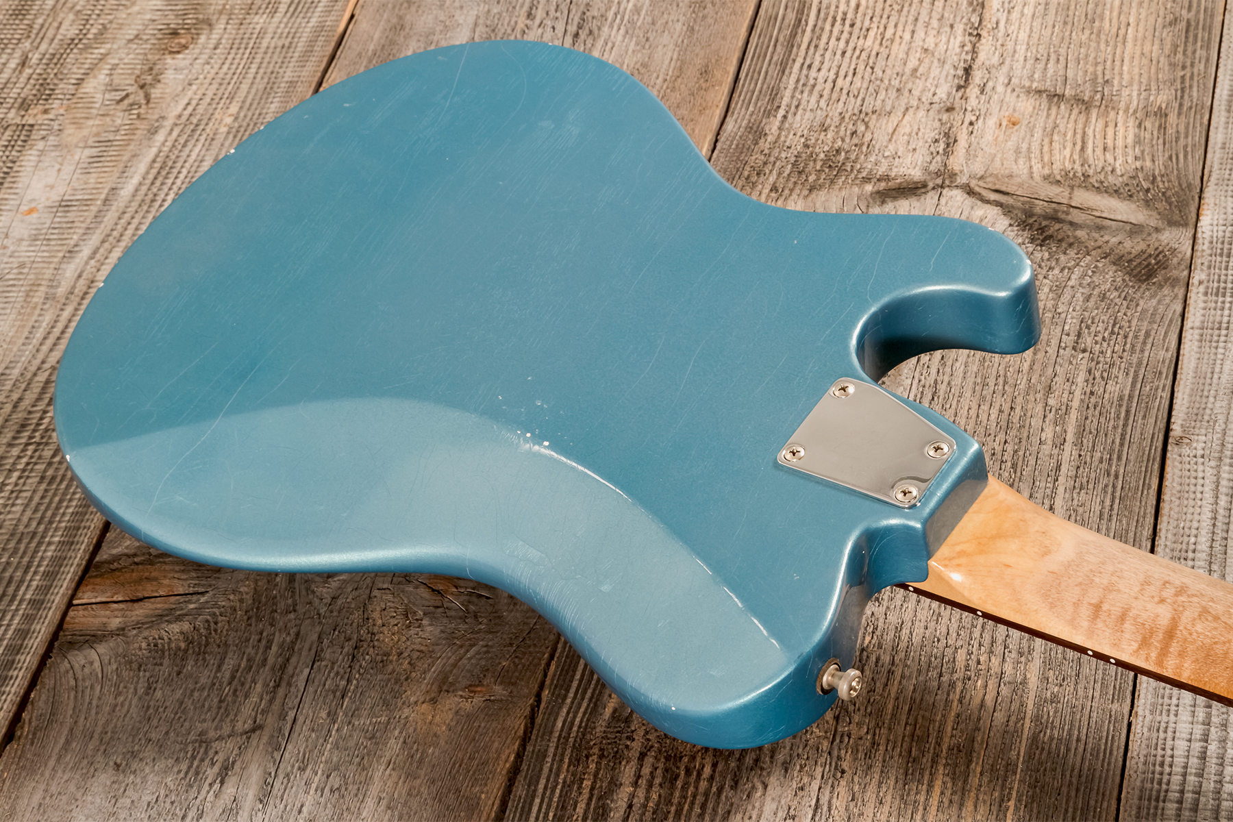Roadrunner Federal Mod T 2s P90 Trem Rw #23111 - Pehlam Blue Light Relic - Retro rock electric guitar - Variation 5