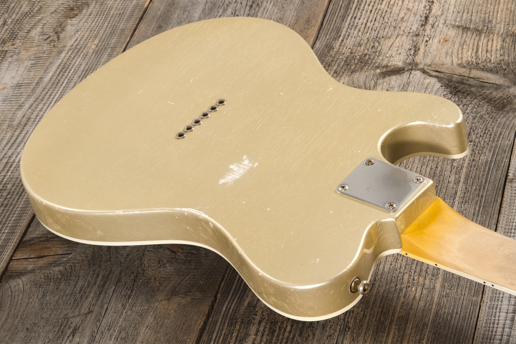 Roadrunner Federal Mod T Hs Ht Rw #23114 - Shoreline Gold Soft Distress - Retro rock electric guitar - Variation 6