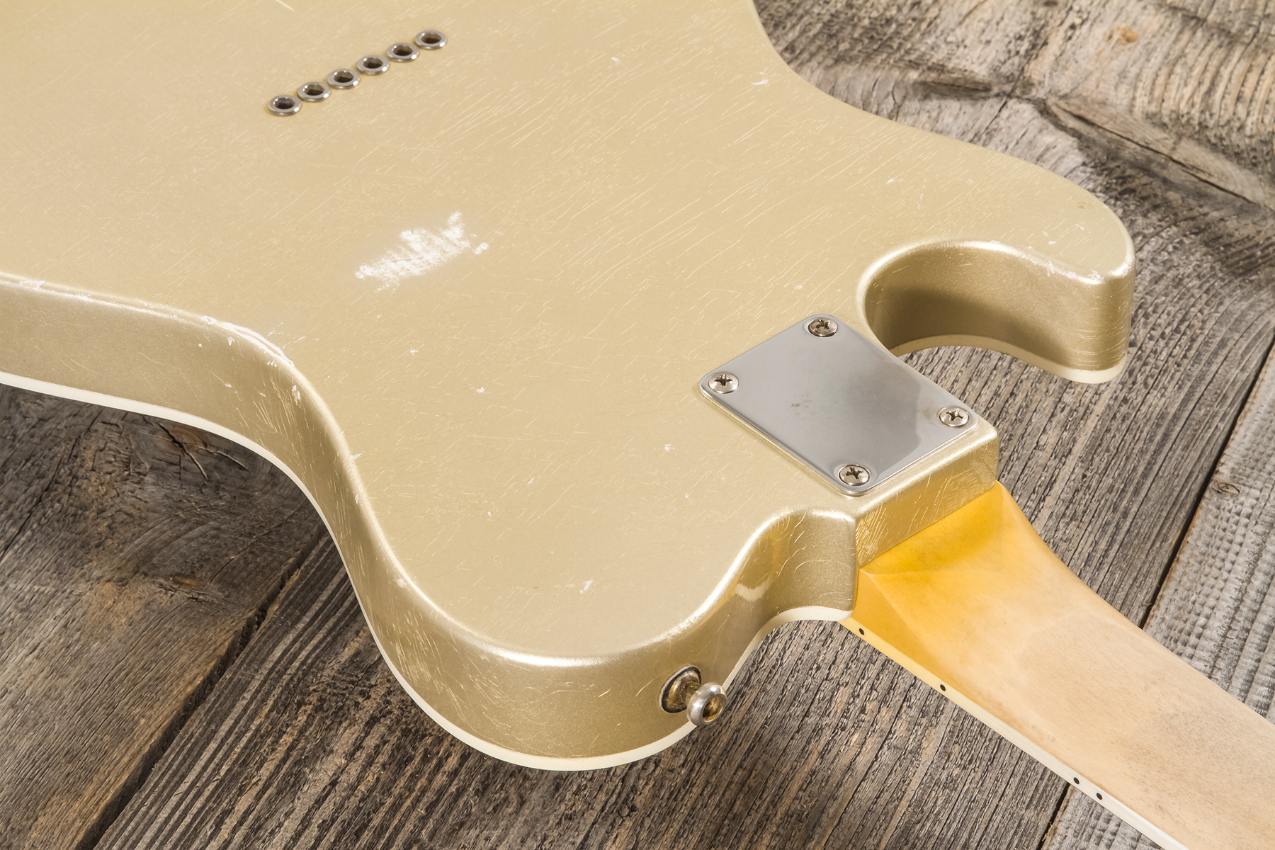 Roadrunner Federal Mod T Hs Ht Rw #23114 - Shoreline Gold Soft Distress - Retro rock electric guitar - Variation 7