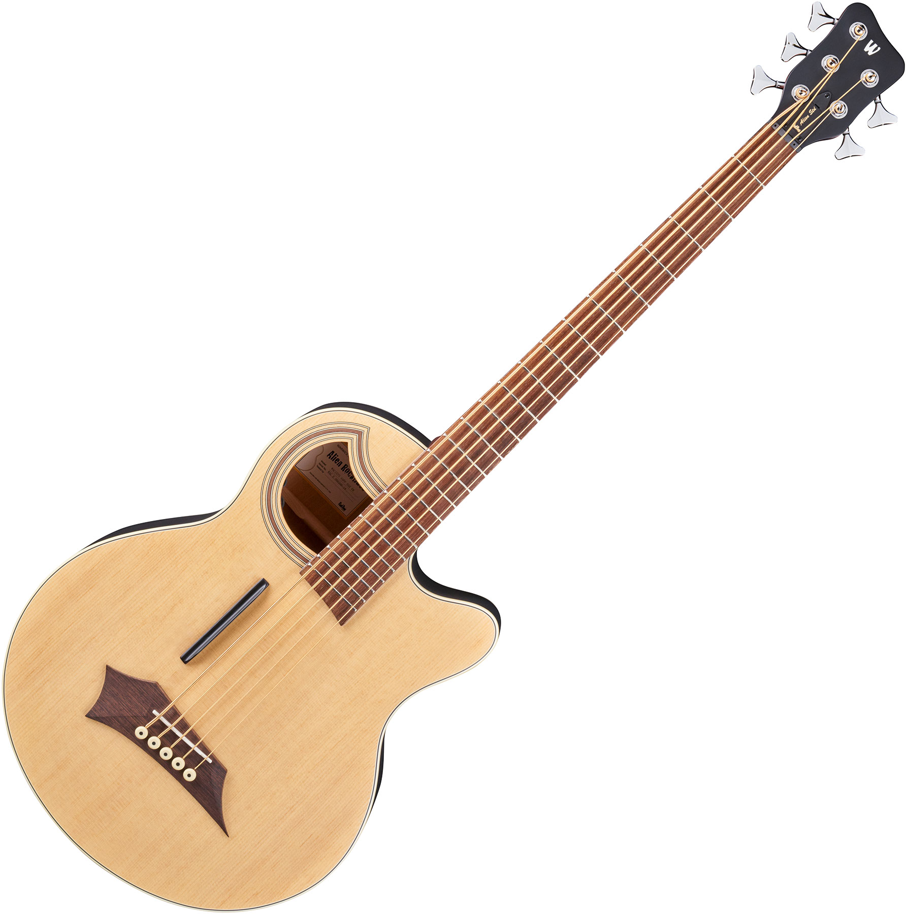 Rockbass Alien Standard 5c Rockbass Cw Epicea Agathis We - Natural Transparent Satin - Acoustic bass - Variation 1