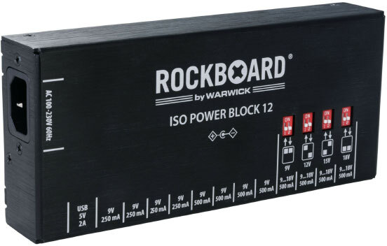 Rockboard Power Block Iso V12 Iec, 9 À 18v, 100/230 Volt - Pedal power supply - Main picture