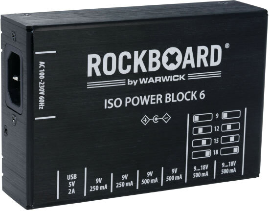 Rockboard Power Block Iso V6 Iec, 9 À 18v, 100/230 Volt - Pedal power supply - Main picture