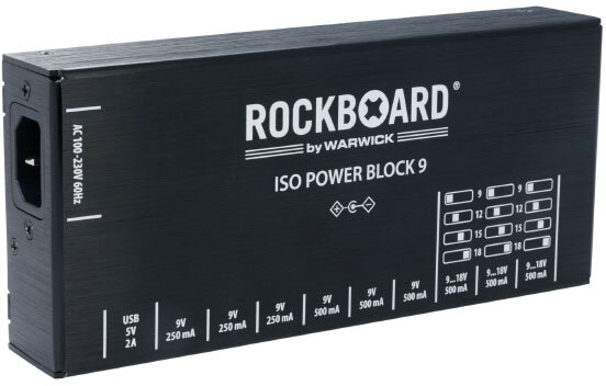 Rockboard Power Block Iso V9 Iec, 9 À 18v, 100/230 Volt - Pedal power supply - Main picture