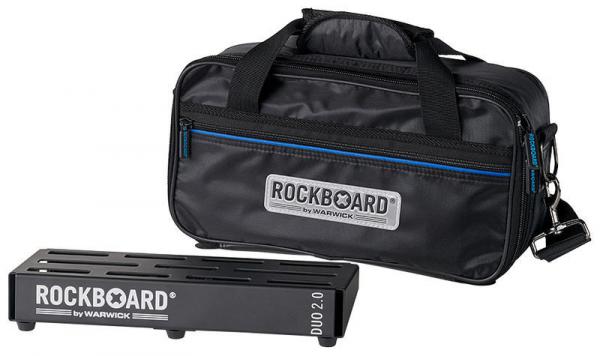 Flightcase pedalboard for effect pedal Rockboard DUO 2.0 + HOUSSE