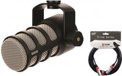 Microphone pack with stand Rode Podmic + Cable XLR XLR X-tone SIlver 3M.