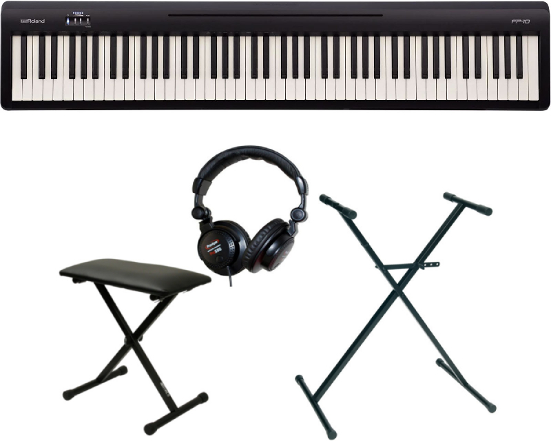 Roland Fp-10 Bk  + Casque + Stand + Banquette - Portable digital piano - Main picture