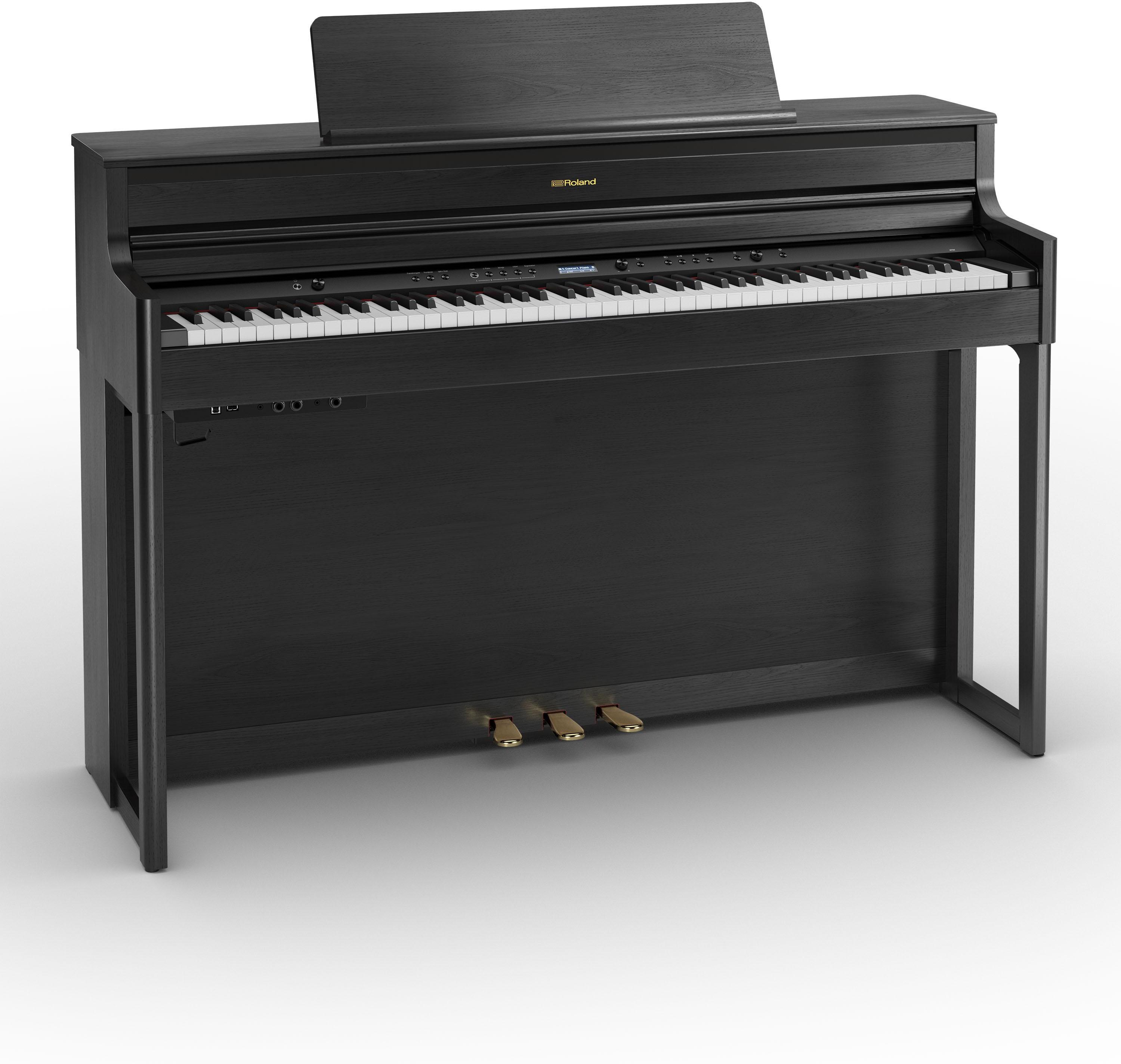 Digital piano with stand Roland HP704 CH - Noir mat