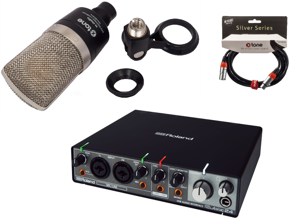 Rubix24 + X-TONE XS-Studio + cable XLR 3m Home studio set Roland