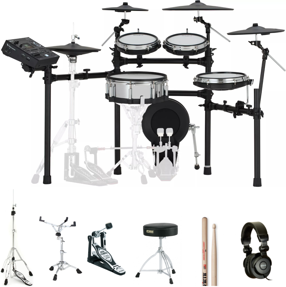 Roland Td-516 V-drums Bundle Complet - X-hp1 + Vic5a + Hp600d + Hh205 + Hs40wn + Ht130 - Drum Promo Set - Main picture