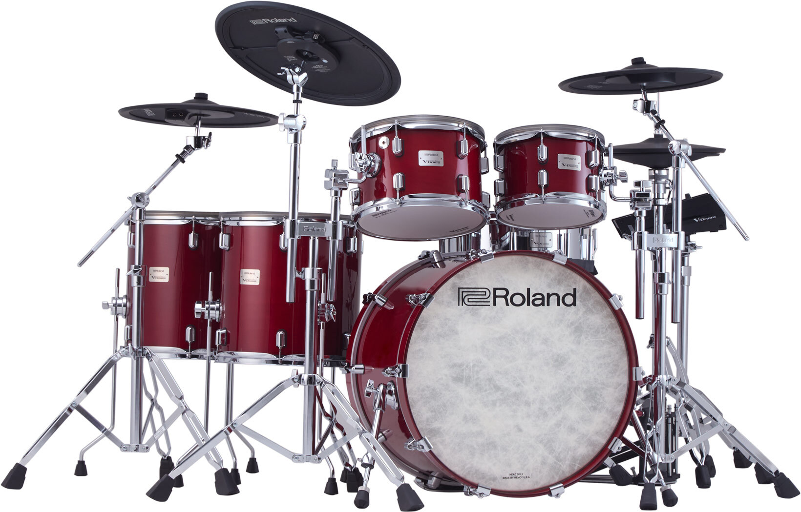 Roland Vad716 V-drums Kit - Gloss Cherry - Electronic drum kit & set - Main picture