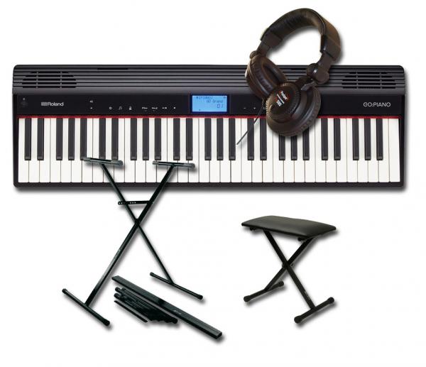 Keyboard set Roland GO:Piano 61P + STAND + BANQUETTE + CASQUE