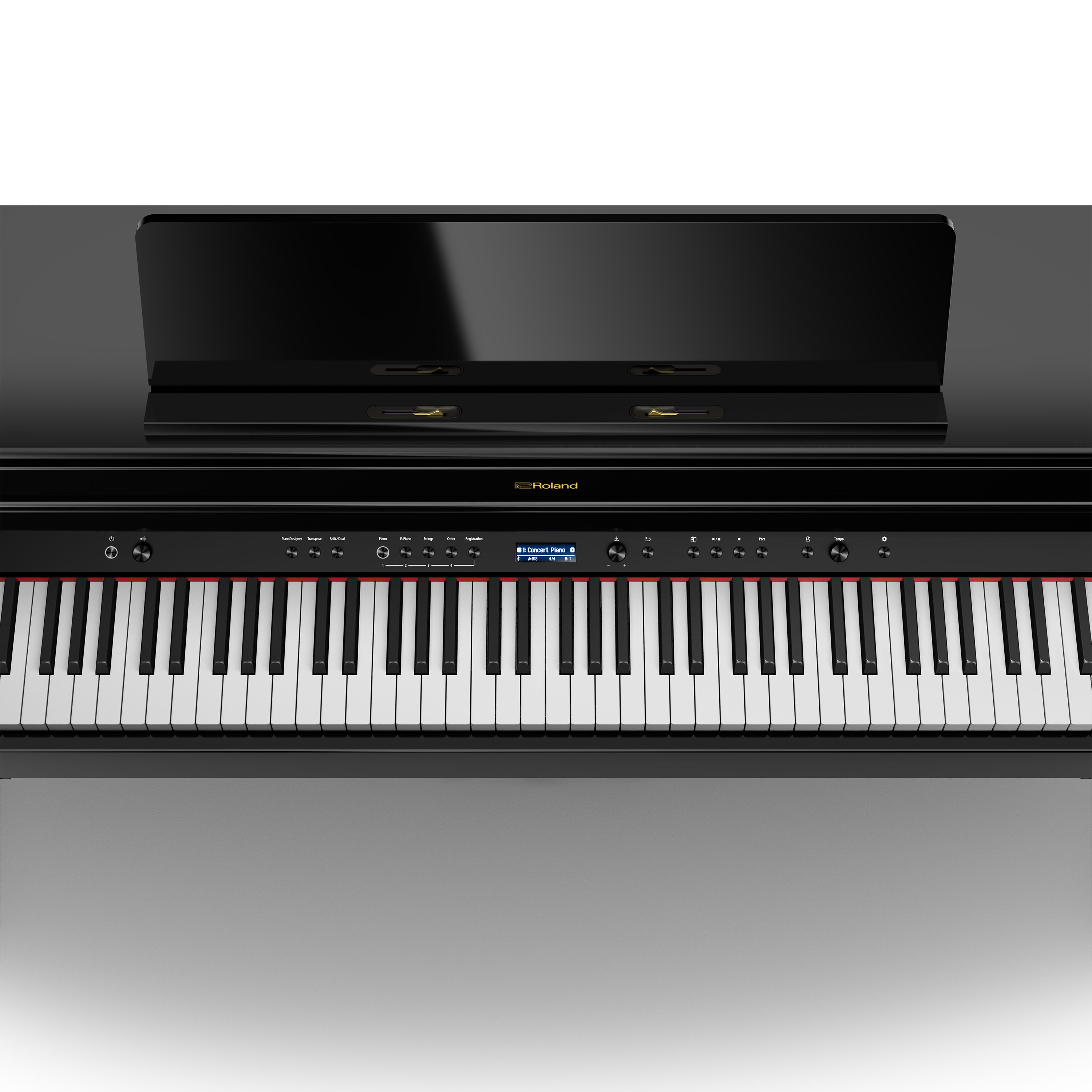Roland Hp704 Pe - Noir Laqu? - Digital piano with stand - Variation 2