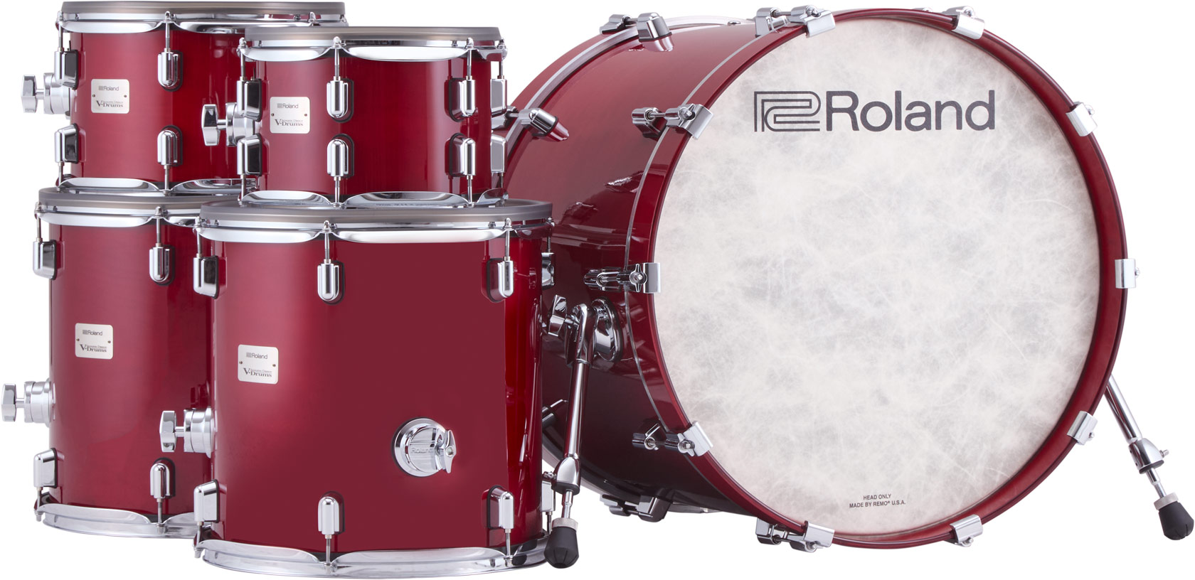 Roland Vad716 V-drums Kit - Gloss Cherry - Electronic drum kit & set - Variation 1