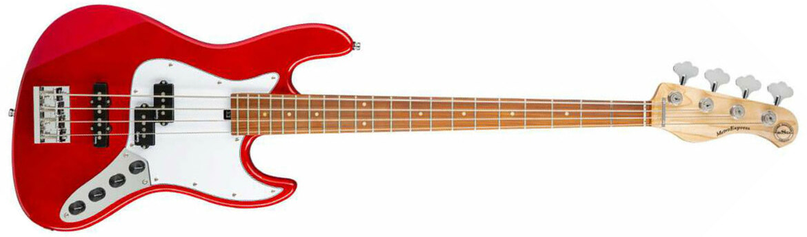 Sadowsky Hybrid P/j Bass 21 Fret 4c Metroexpress Mor - Candy Apple Red Metallic - Solid body electric bass - Main picture