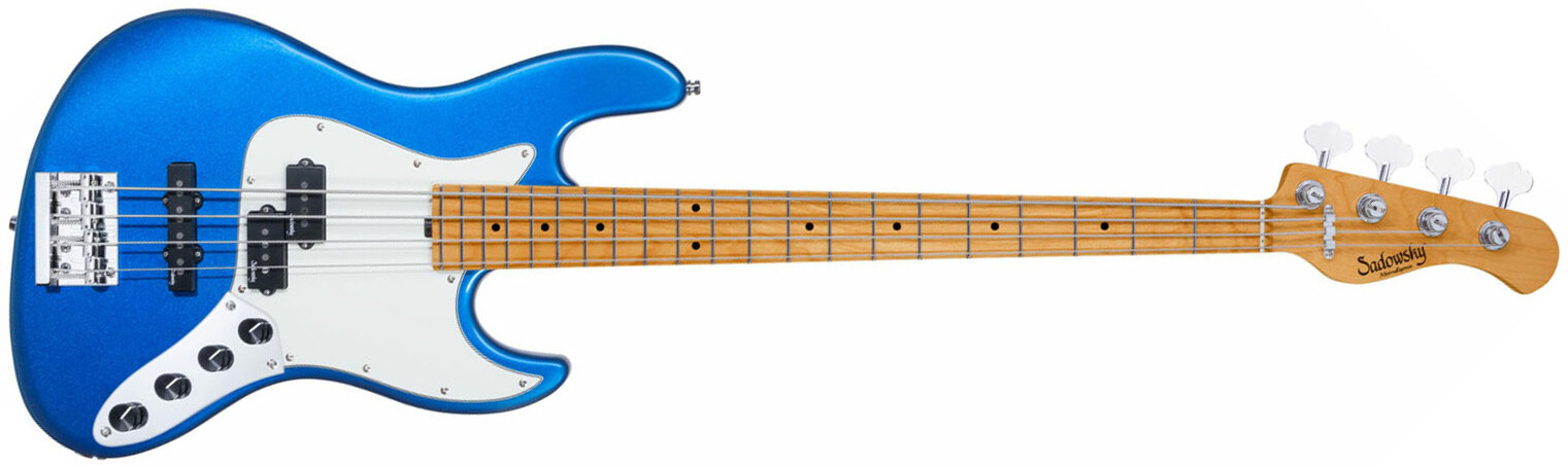 Sadowsky Hybrid P/j Bass 21 Fret 4c Metroexpress V2 Mn - Ice Blue Metallic - Solid body electric bass - Main picture