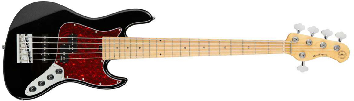 Sadowsky Hybrid P/j Bass 21 Fret 5c Metroexpress Mn - Solid Black - Solid body electric bass - Main picture
