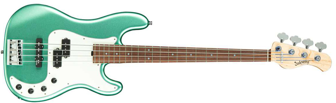 Sadowsky Hybrid P/j Bass 21 Fret Alder 4c Metroline All Active Mor - Sage Green Metallic Satin - Solid body electric bass - Main picture