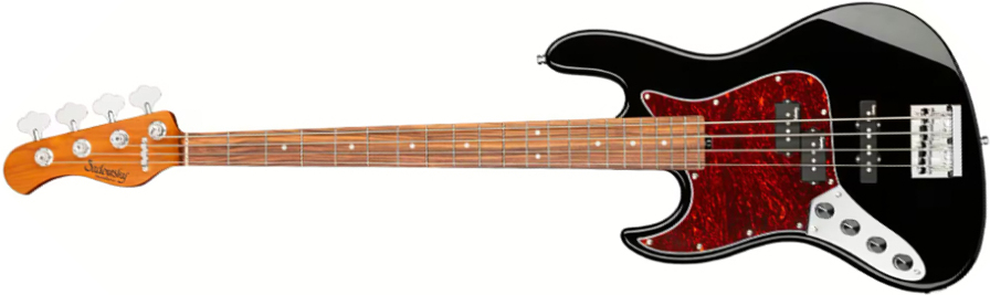 Sadowsky Hybrid Pj Bass 21-fret 4c Lh Metroexpress Gaucher Active Mor - Solid Black - Solid body electric bass - Main picture