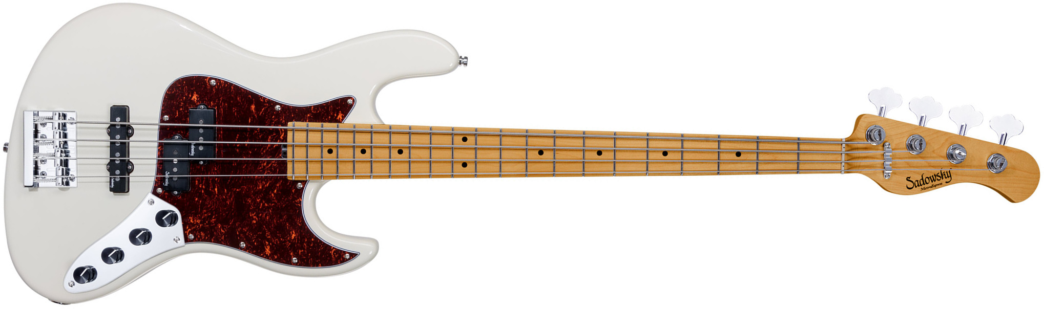 Sadowsky Hybrid Pj Bass 21 Fret 4c Metroexpress V2 Mn - Olympic White - Solid body electric bass - Main picture