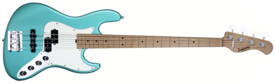 Sadowsky Hybrid Pj Bass 21 Fret 4c Metroexpress V2 Mn - Sage Green Metallic - Solid body electric bass - Main picture