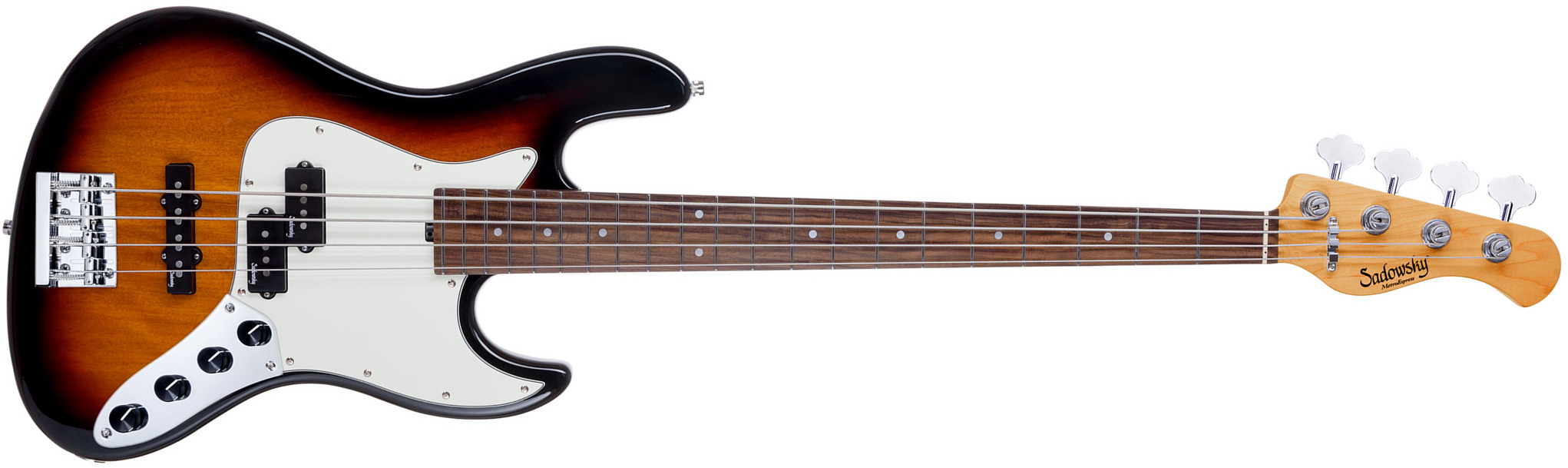 Sadowsky Hybrid Pj Bass 21 Fret 4c Metroexpress V2 Pf - Tobacco Burst - Solid body electric bass - Main picture