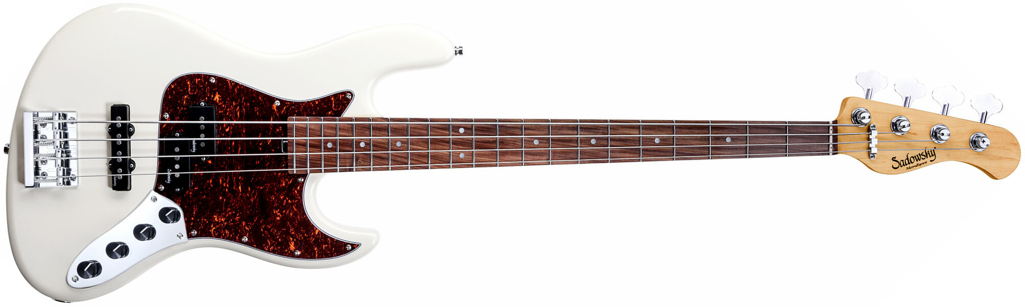 Sadowsky Hybrid Pj Bass 21 Fret 4c Metroexpress V2 Rw - Olympic White - Solid body electric bass - Main picture