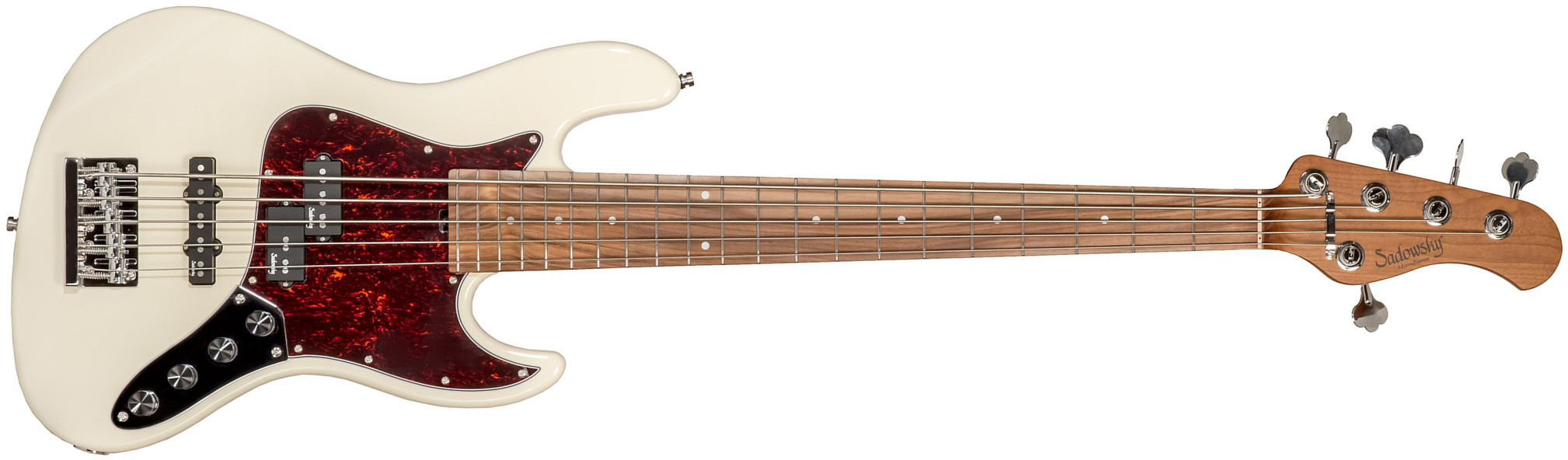 Sadowsky Hybrid Pj Bass 21 Fret 5c Metroexpress V2 Pf - Olympic White - Solid body electric bass - Main picture