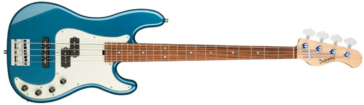 Sadowsky Hybrid Pj Bass 21 Fret Alder 4c Metroline All Active Mor - Dark Lake Placid Blue Metallic - Solid body electric bass - Main picture