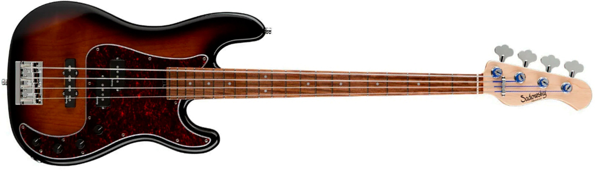 Sadowsky Hybrid Pj Bass 21 Fret Alder 4c Metroline All Active Mor - '59 Burst Transparent - Solid body electric bass - Main picture