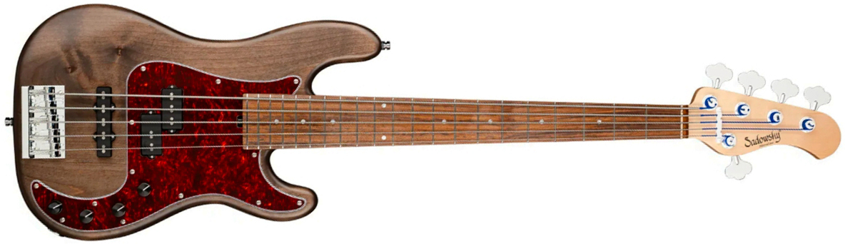 Sadowsky Hybrid Pj Bass 21 Fret Alder 5c Metroline All Active Mor - Nirvana Black Transparent Satin - Solid body electric bass - Main picture