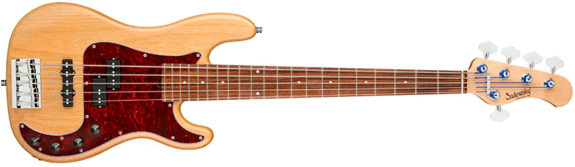 Sadowsky Hybrid Pj Bass 21 Fret Alder 5c Metroline All Active Mor - Natural Transparent Satin - Solid body electric bass - Main picture