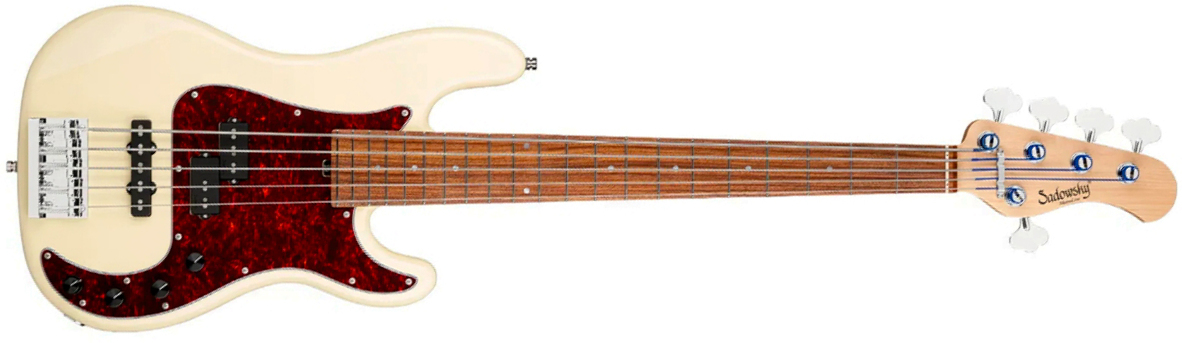 Sadowsky Hybrid Pj Bass 21 Fret Alder 5c Metroline All Active Mor - Solid Olympic White - Solid body electric bass - Main picture