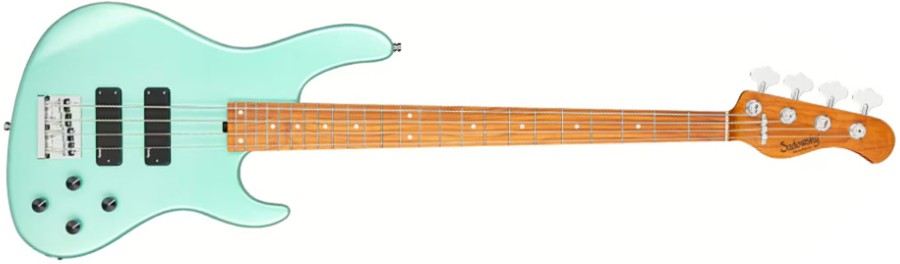 Sadowsky Modern Bass 24-fret 4c Metroexpress Active Mn - Solid Sage Green Metallic - Solid body electric bass - Main picture