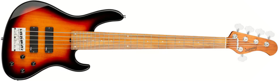 Sadowsky Modern Bass 24-fret 5c Metroexpress Active Mor - Tobacco Sunburst Transparent - Solid body electric bass - Main picture