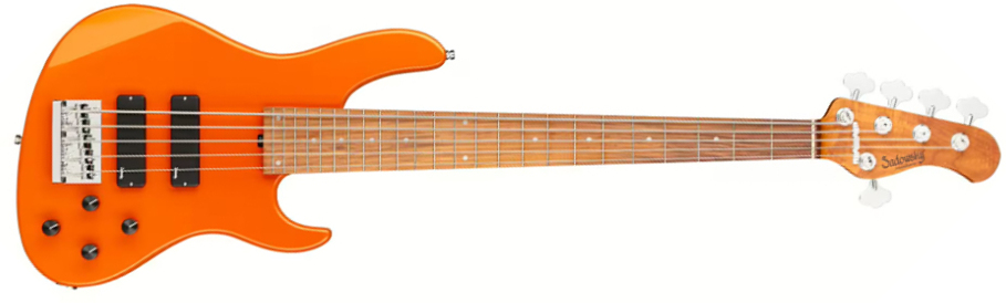 Sadowsky Modern Bass 24-fret 5c Metroexpress Active Mor - Solid Candy Apple Orange Metallic - Solid body electric bass - Main picture
