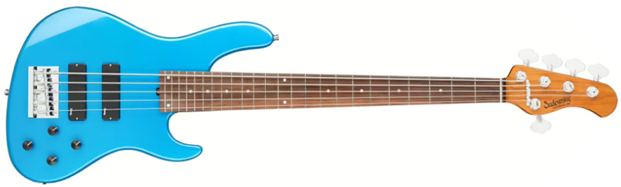 Sadowsky Modern Bass 24-fret 5c Metroexpress Active Mor - Solid Ocean Blue Metallic - Solid body electric bass - Main picture
