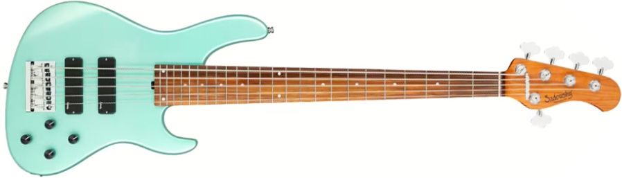 Sadowsky Modern Bass 24-fret 5c Metroexpress Active Mor - Solid Sage Green Metallic - Solid body electric bass - Main picture