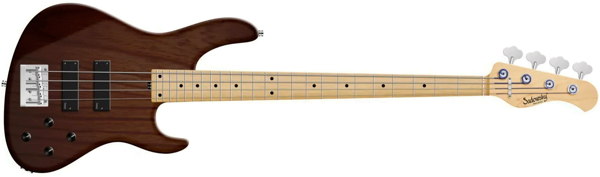 Sadowsky Modern Bass 24 Fret Ash 4c Metroline All Active Mn - Antique Tobacco Transparent Satin - Solid body electric bass - Main picture