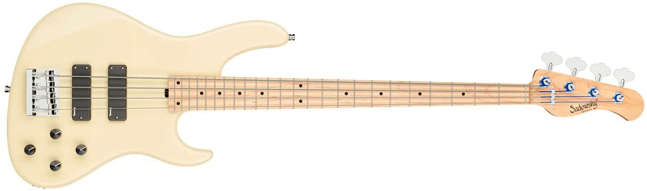 Sadowsky Modern Bass 24 Fret Ash 4c Metroline All Active Mn - Solid Olympic White - Solid body electric bass - Main picture