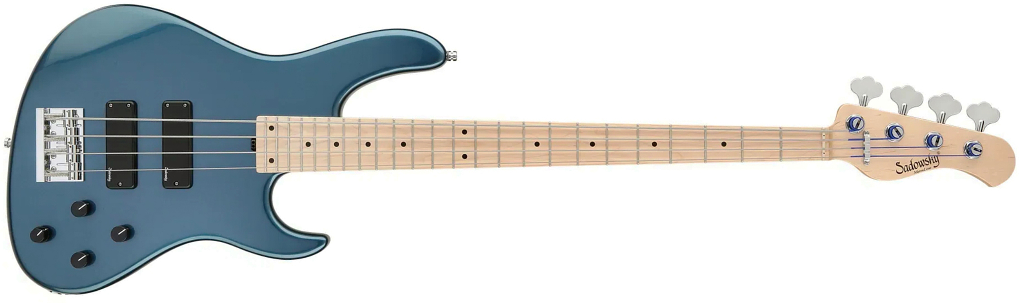 Sadowsky Modern Bass 24 Fret Ash 4c Metroline All Active Mn - Solid Dark Lake Placid Blue Metallic - Solid body electric bass - Main picture
