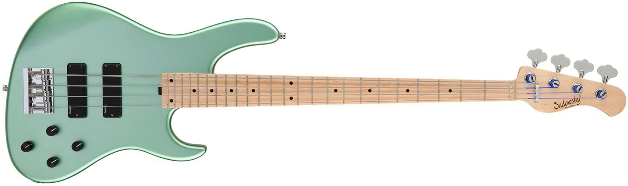 Sadowsky Modern Bass 24 Fret Ash 4c Metroline All Active Mn - Solid Sage Green Metallic Satin - Solid body electric bass - Main picture