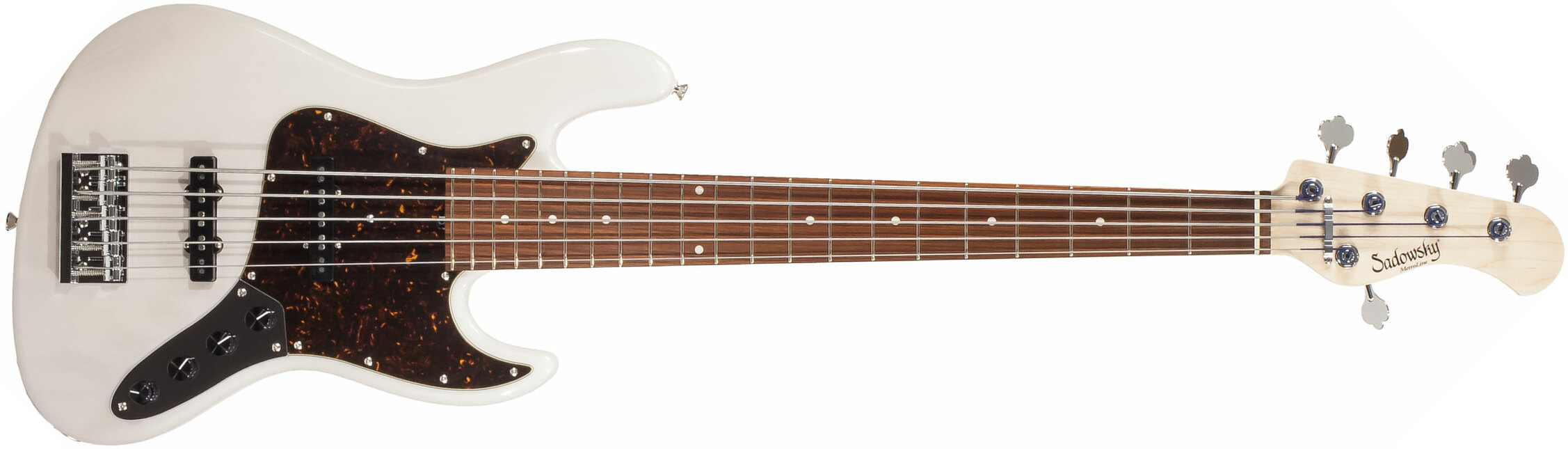 Sadowsky Rv5 Metroline 21 Fret Vintage Japon Rw - Trans White - Solid body electric bass - Main picture