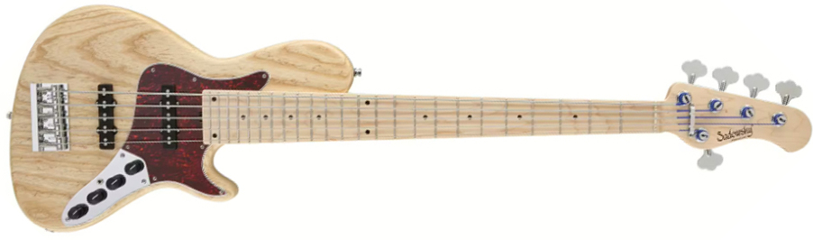 Sadowsky Single Cut Bass 24f Ash 5c Metroline All Active Mn - Natural Trans. Satin - Solid body electric bass - Main picture