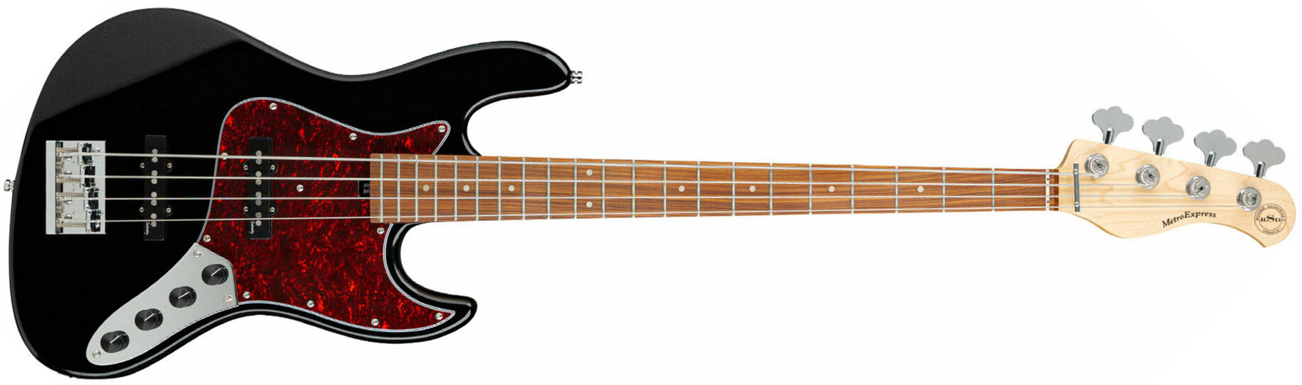 Sadowsky Vintage J/j Bass 21 Fret 4c Metroexpress Mor - Solid Black - Solid body electric bass - Main picture